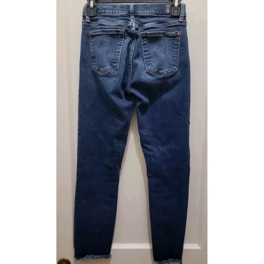 7 For All Mankind Womens 24" Waist Jeans Mid-Rise Blair Roxanne Ankle Stretch